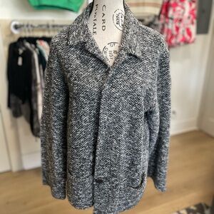Chico's Black and White Textured Jacket